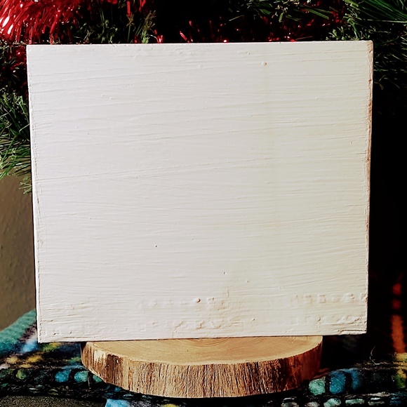 Hand Crafted Christmas Grinch Let It Snow Mini Wood Sign/Tiered Tray Decor - Picture 3 of 4